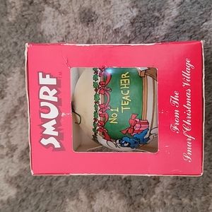 Smurf satin ornament "No 1 Teacher"